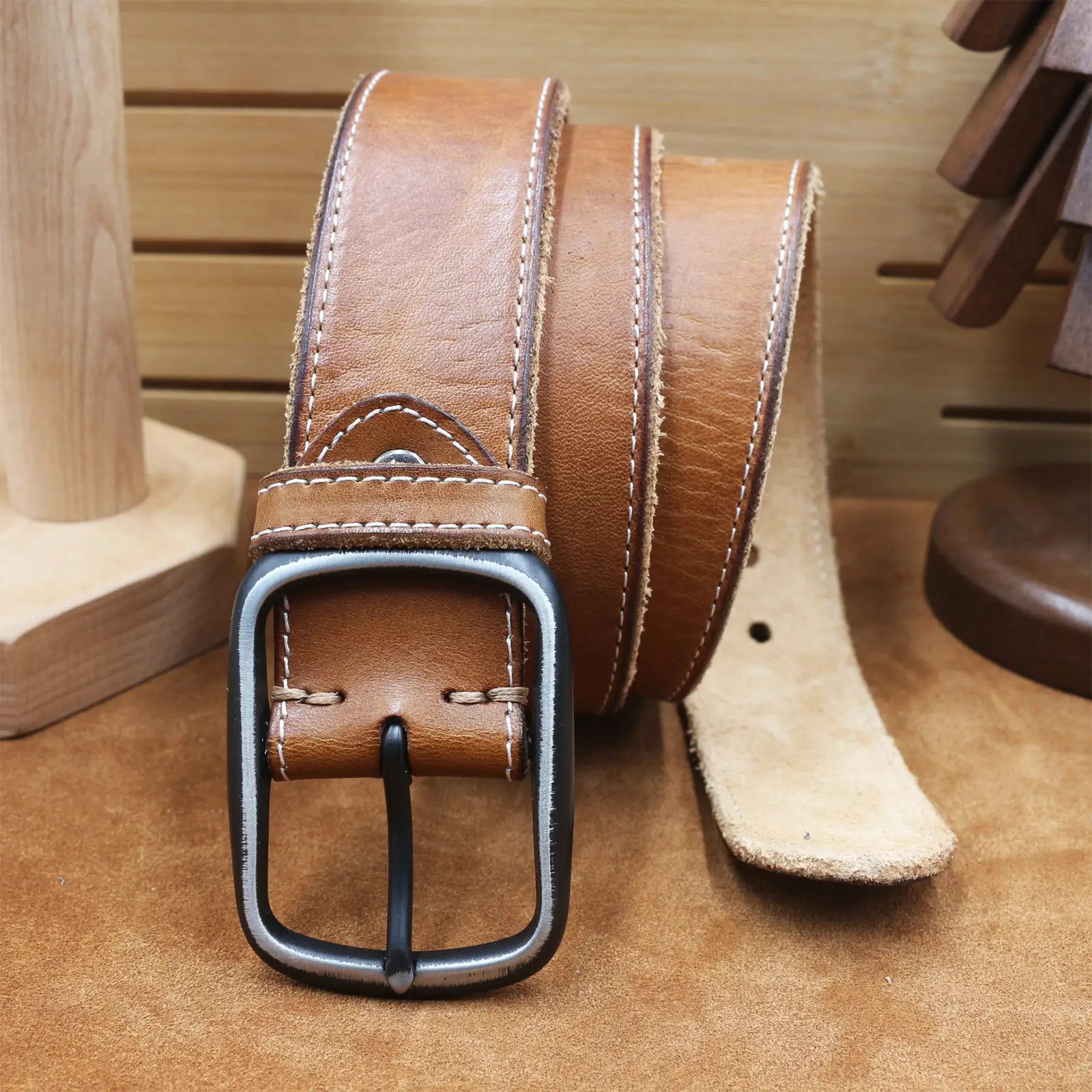 3.8CM Genuine Leather Belt for Men — feature 12