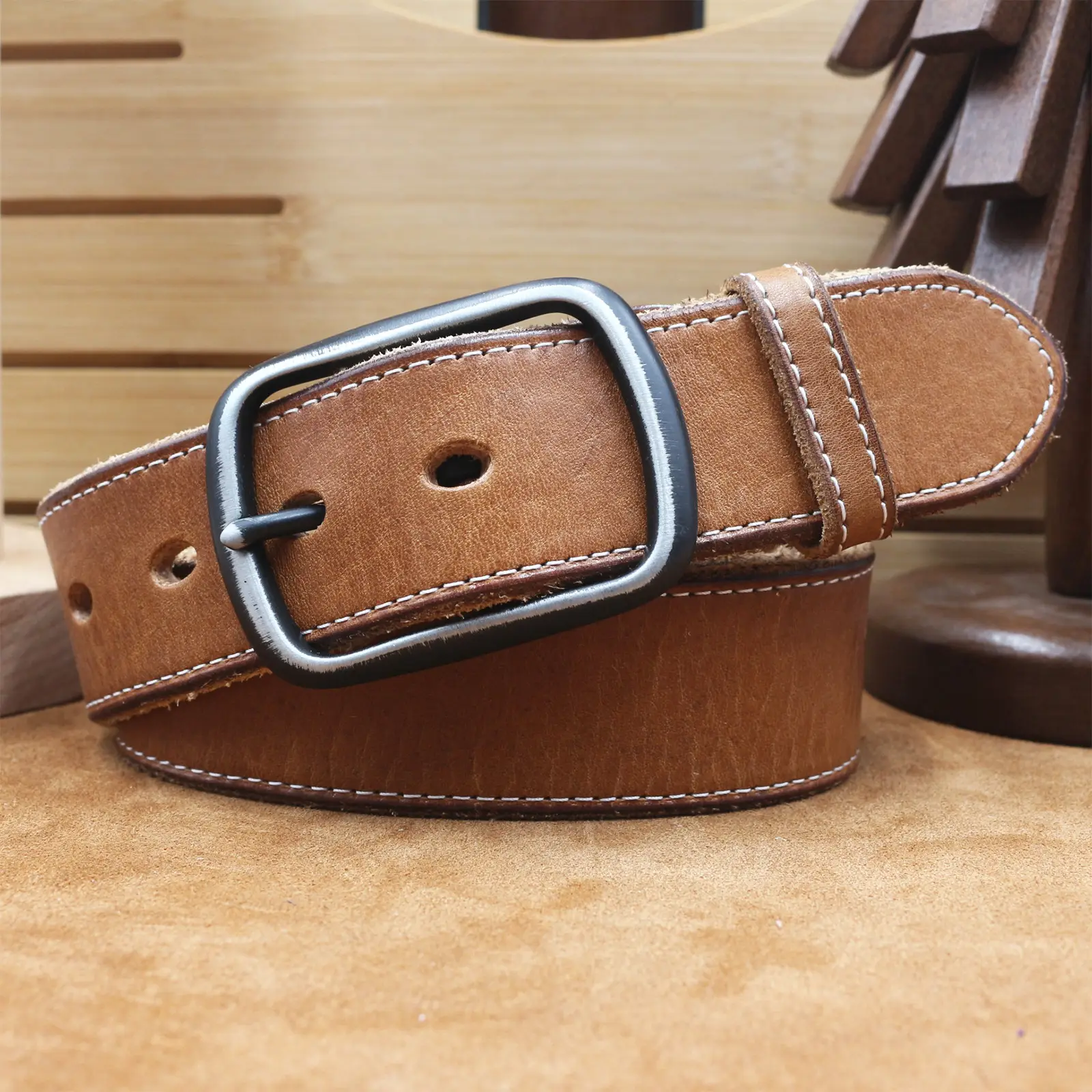 3.8CM Genuine Leather Belt for Men — feature 13