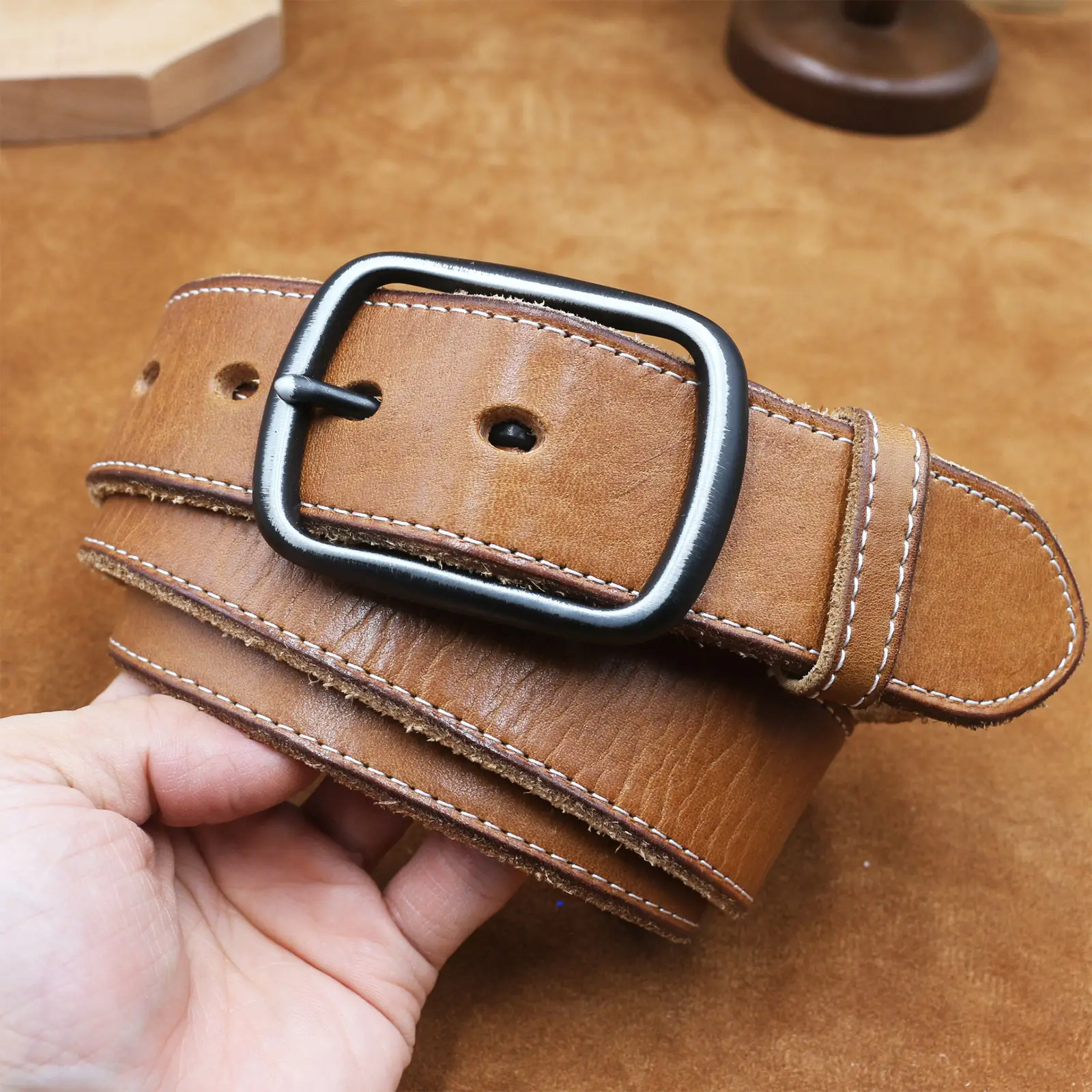 3.8CM Genuine Leather Belt for Men — feature 14