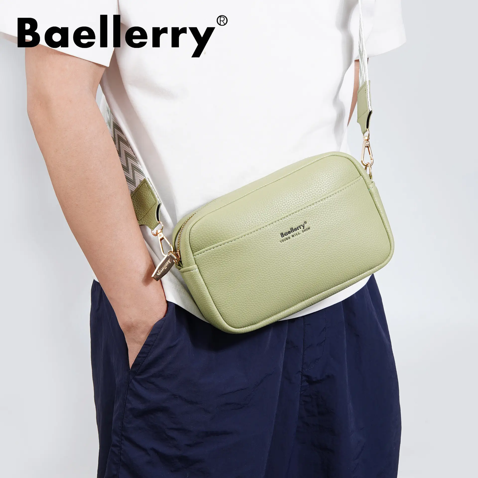 New Women's PU Crossbody Bag Large Capacity Zipper - Image 10