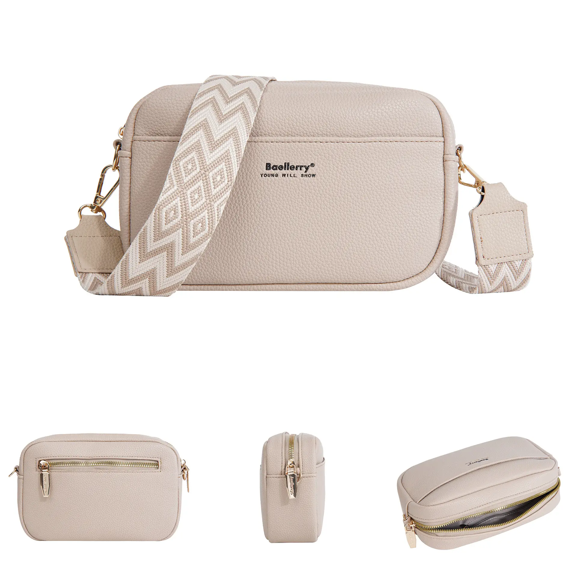 New Women's PU Crossbody Bag Large Capacity Zipper - Image 6