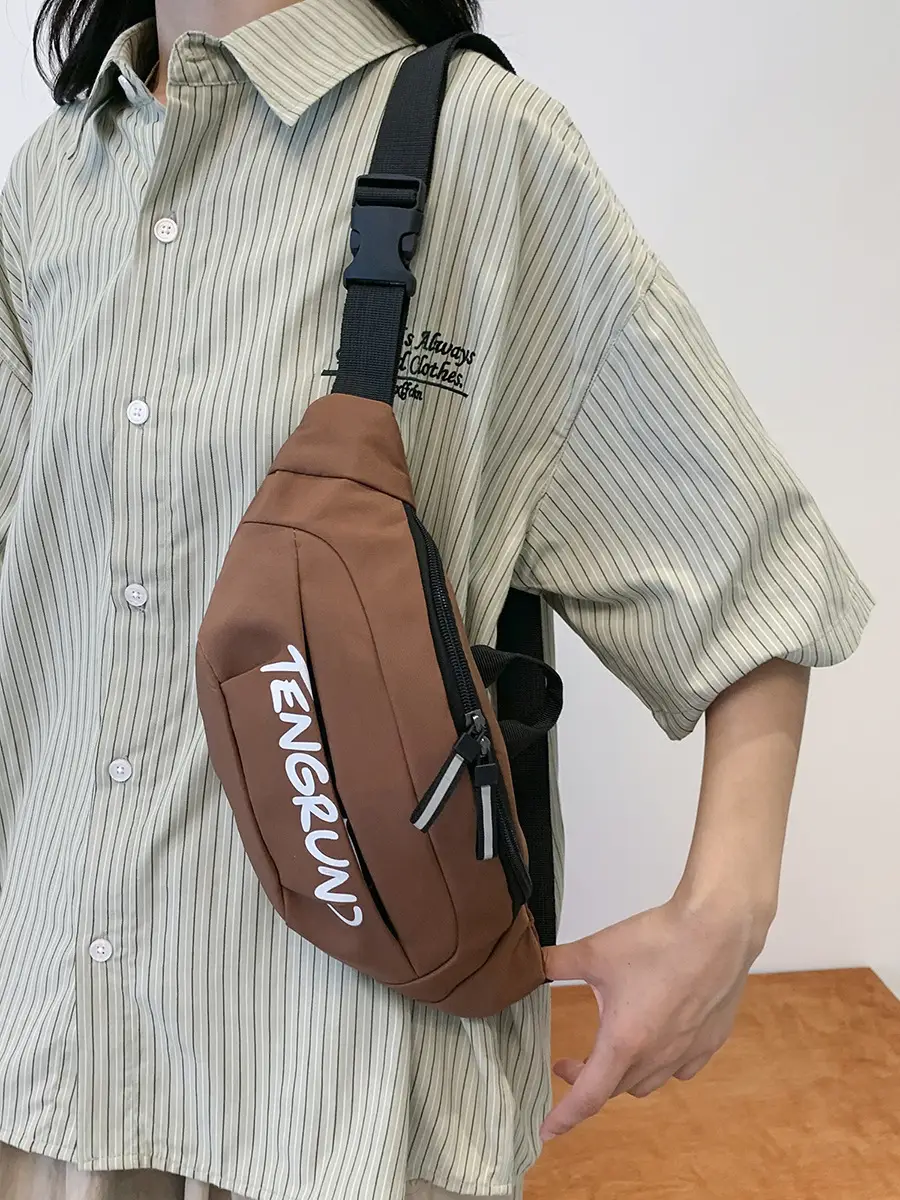 Men's Distinctive Beige Satchel Backpack with Adjustable Strap - Image 8