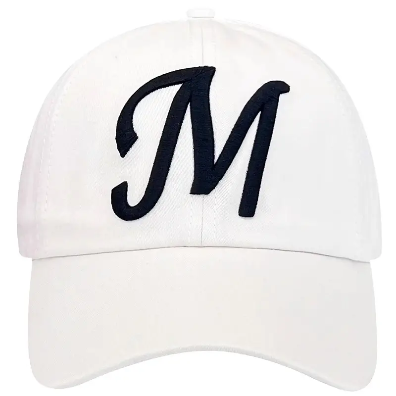 White M Letter Baseball Cap for Girls Boys Summer Casual - Image 10