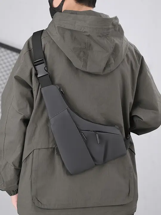 Waterproof Crossbody Bag for Men Women Black Multi-functional - Image 5