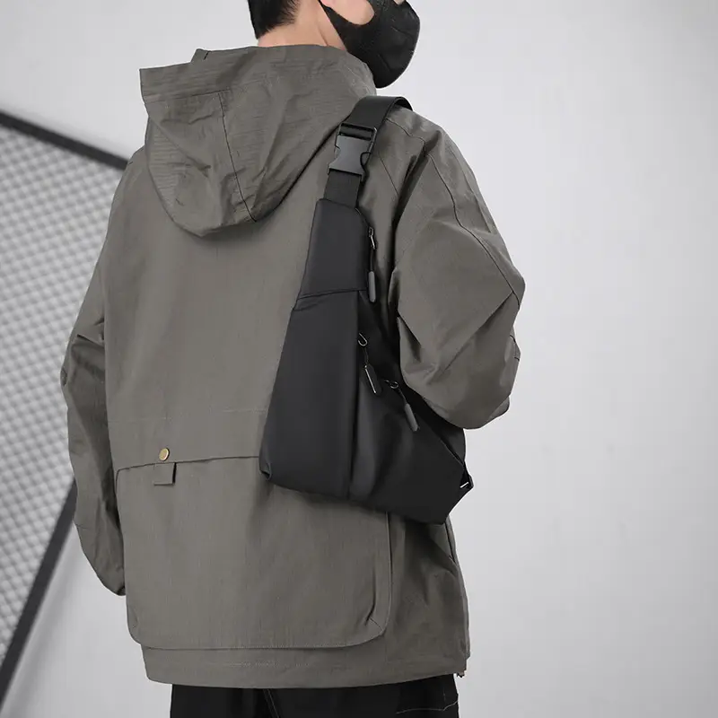 Waterproof Crossbody Bag for Men Women Black Multi-functional — feature 11