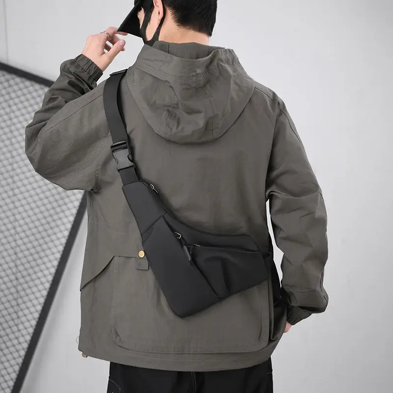 Waterproof Crossbody Bag for Men Women Black Multi-functional — feature 13