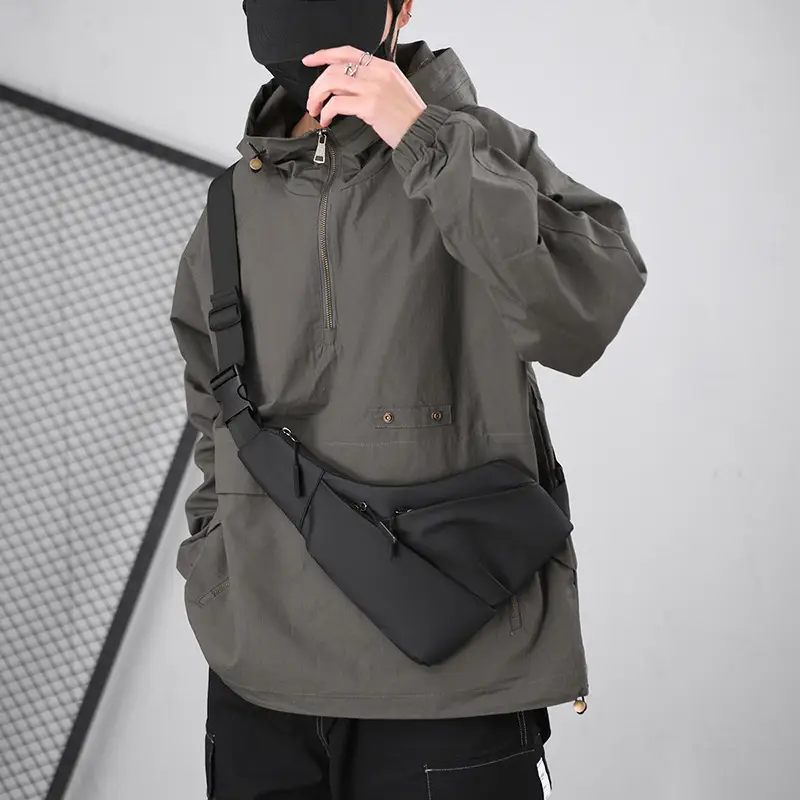 Waterproof Crossbody Bag for Men Women Black Multi-functional — feature 14