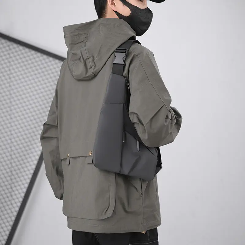 Waterproof Crossbody Bag for Men Women Black Multi-functional — feature 15