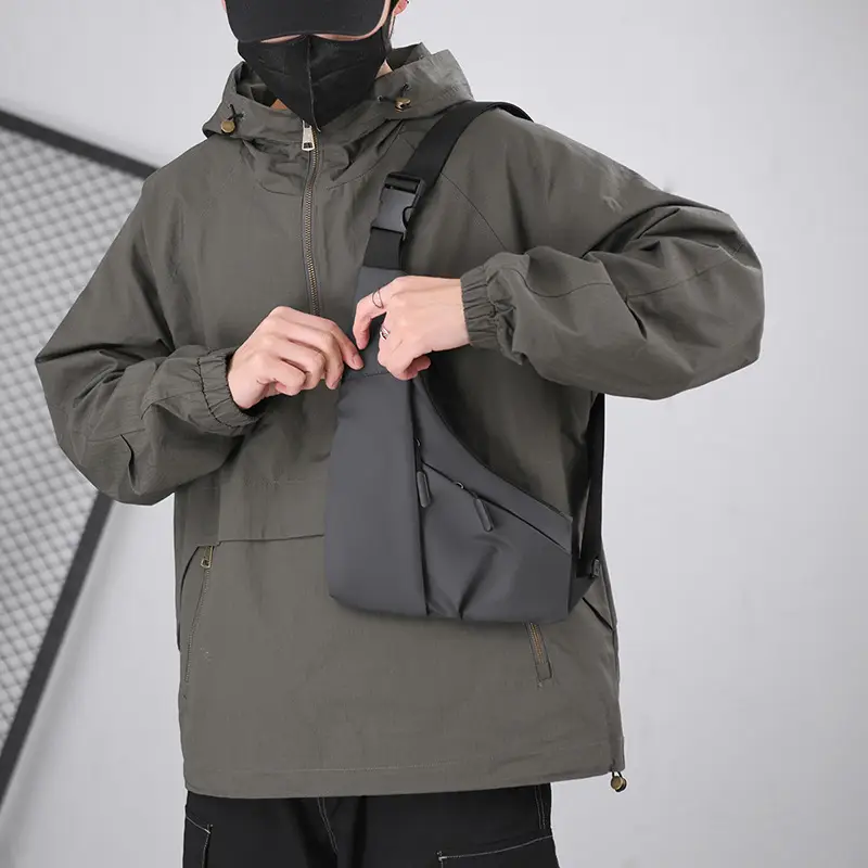 Waterproof Crossbody Bag for Men Women Black Multi-functional — feature 16