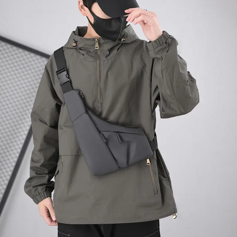 Waterproof Crossbody Bag for Men Women Black Multi-functional — feature 17