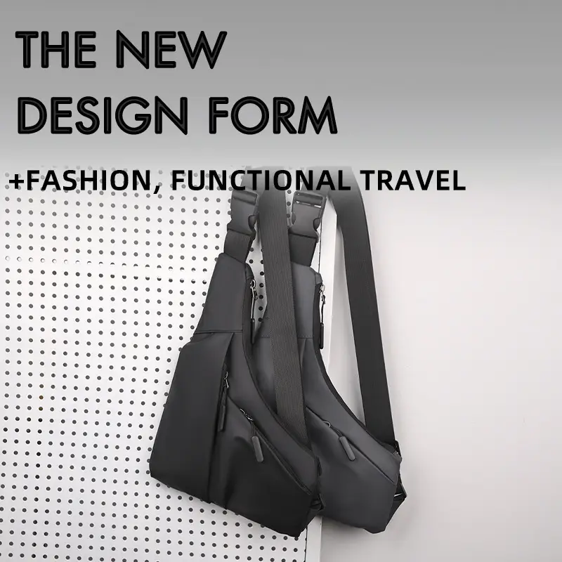 Waterproof Crossbody Bag for Men Women Black Multi-functional — feature 6