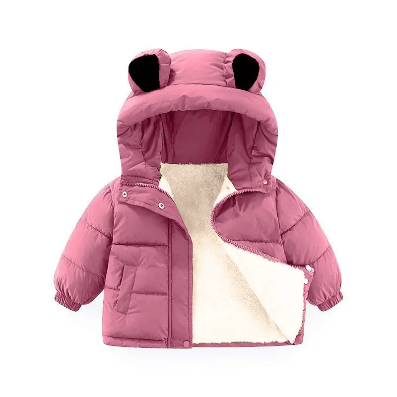 Boys' Winter Cotton Coat 2026 New Korean Style Children's Cartoon Fleece-Lined down Cotton Jacket Thickened Cotton-Padded Outerwear
