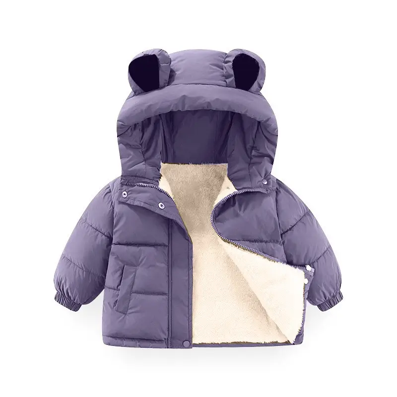 Boys' Winter Cotton Coat 2026 New Korean Style Children's Cartoon Fleece-Lined down Cotton Jacket Thickened Cotton-Padded Outerwear