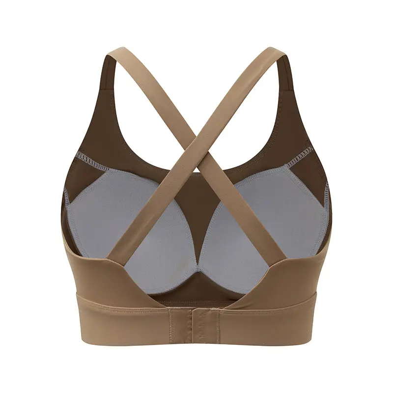 Amazon Cross-Back Fixed Cup Sports Bra Quick-Dry Shockproof Running Fitness Yoga Plus Size Underwear