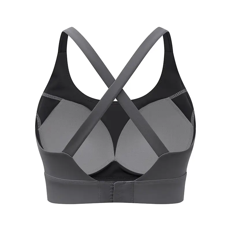 Amazon Cross-Back Fixed Cup Sports Bra Quick-Dry Shockproof Running Fitness Yoga Plus Size Underwear