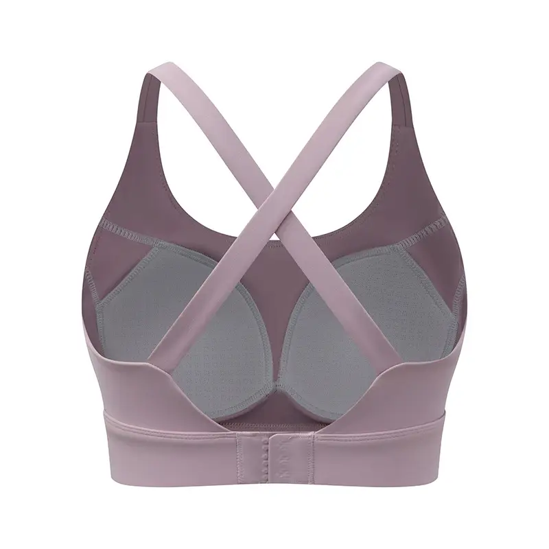Amazon Cross-Back Fixed Cup Sports Bra Quick-Dry Shockproof Running Fitness Yoga Plus Size Underwear