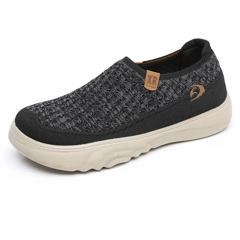 2025 New Old Beijing Cloth Shoes Women's Knitted Elastic Thick Sole Breathable Non-Slip Slip-On Easiest for Match Loaf Casual Shoes - Image 3