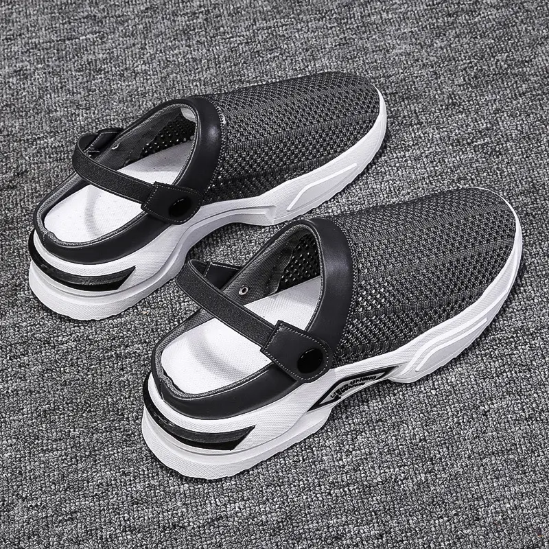 Cross-border plus size Men's Shoes Summer Flip-flops Men's Half Slippers Men's Sandals Student Hole-hole Baotou Sandals Beach Shoes - Image 5