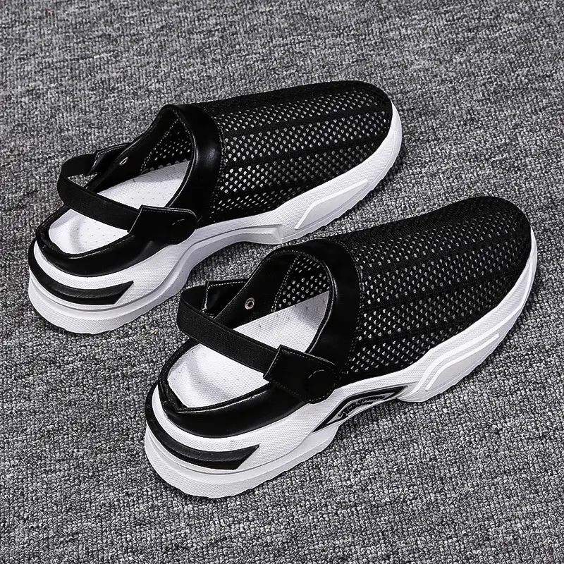 Cross-border plus size Men's Shoes Summer Flip-flops Men's Half Slippers Men's Sandals Student Hole-hole Baotou Sandals Beach Shoes - Image 6