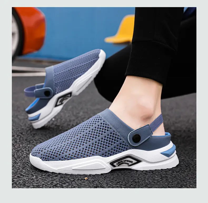 Cross-border plus size Men's Shoes Summer Flip-flops Men's Half Slippers Men's Sandals Student Hole-hole Baotou Sandals Beach Shoes — feature 11