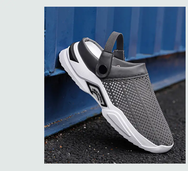 Cross-border plus size Men's Shoes Summer Flip-flops Men's Half Slippers Men's Sandals Student Hole-hole Baotou Sandals Beach Shoes — feature 19