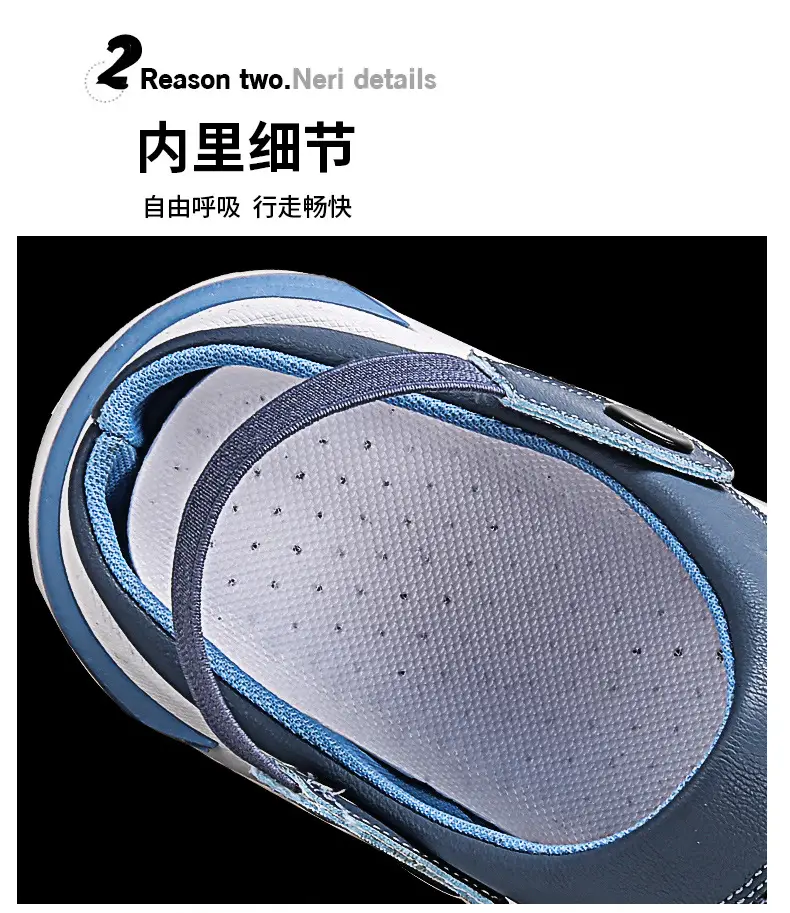 Cross-border plus size Men's Shoes Summer Flip-flops Men's Half Slippers Men's Sandals Student Hole-hole Baotou Sandals Beach Shoes — feature 8