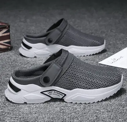 Cross-border plus size Men's Shoes Summer Flip-flops Men's Half Slippers Men's Sandals Student Hole-hole Baotou Sandals Beach Shoes - Image 3