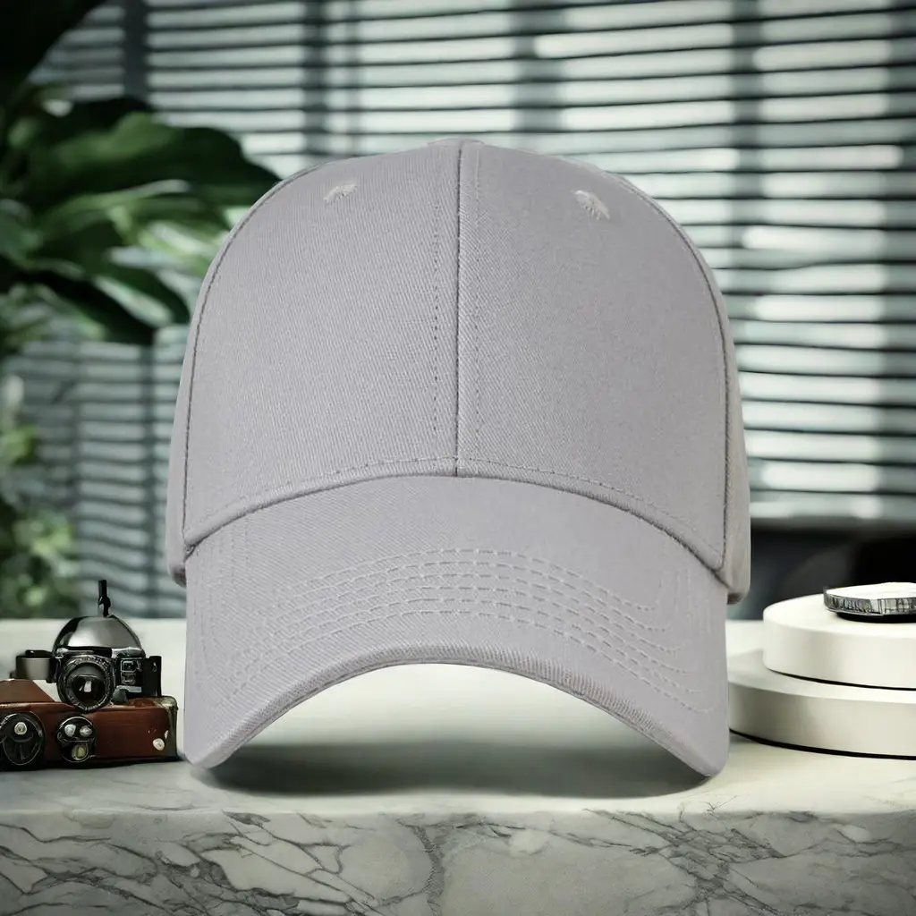 Men's Grey Cotton Baseball Cap UV Protection - Image 38