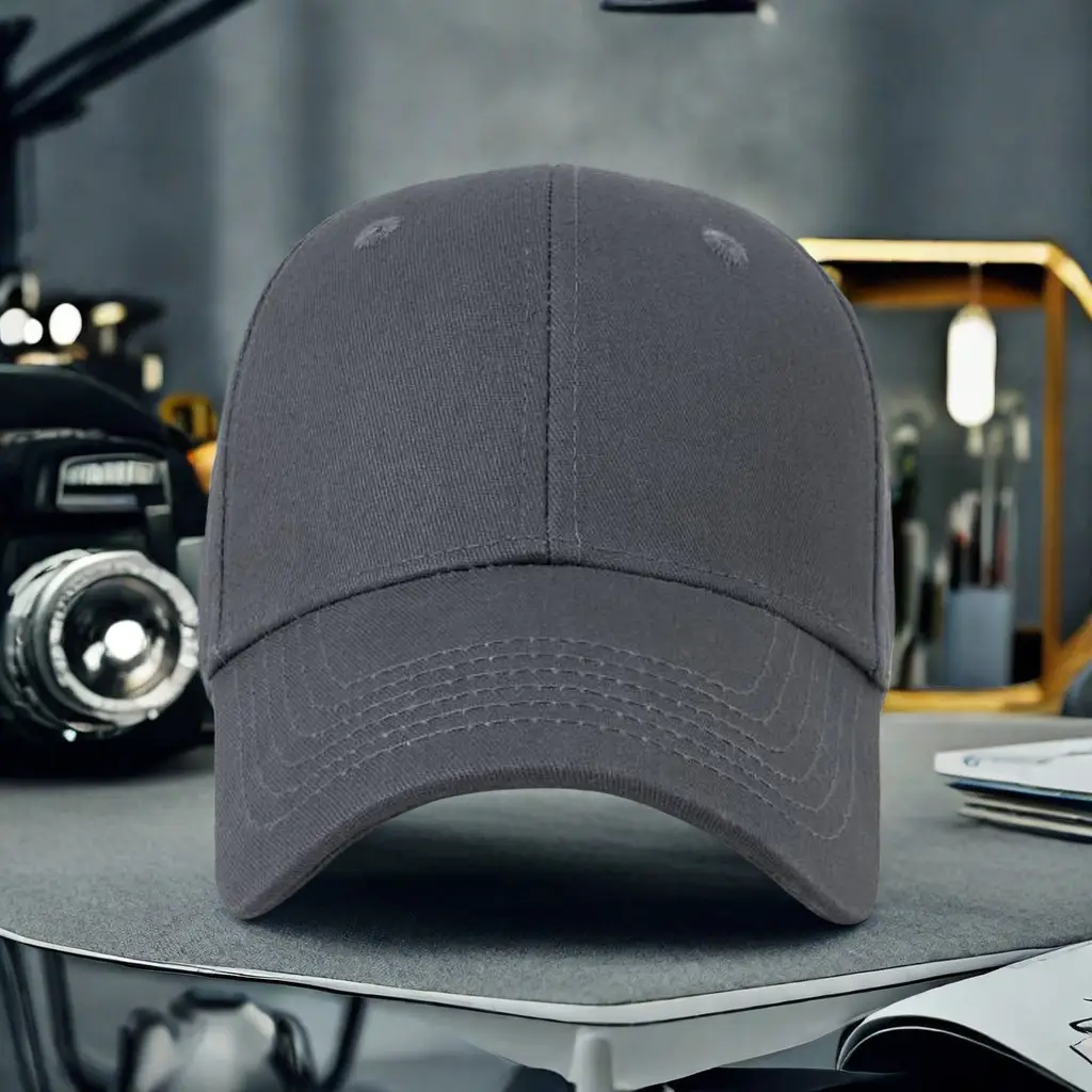 Men's Grey Cotton Baseball Cap UV Protection - Image 40