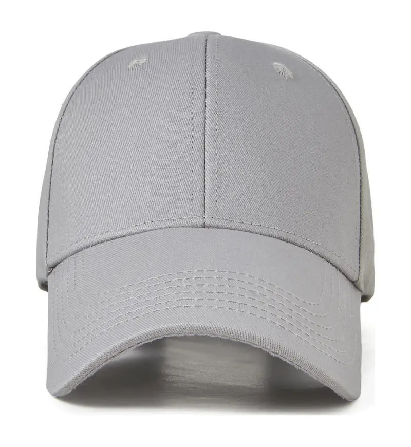 Men's Grey Cotton Baseball Cap UV Protection - Image 3