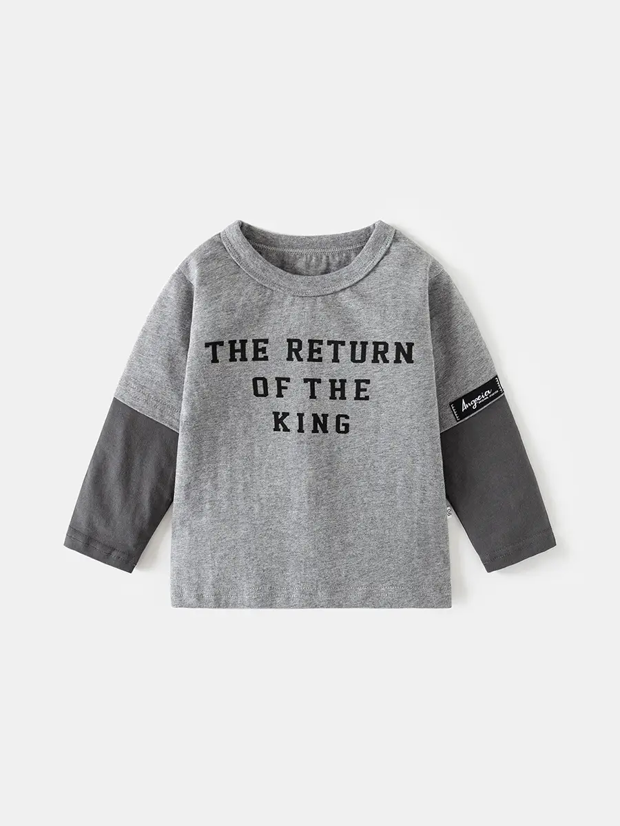 Boys Cotton Long Sleeve T-Shirt "The Return of the King" Grey