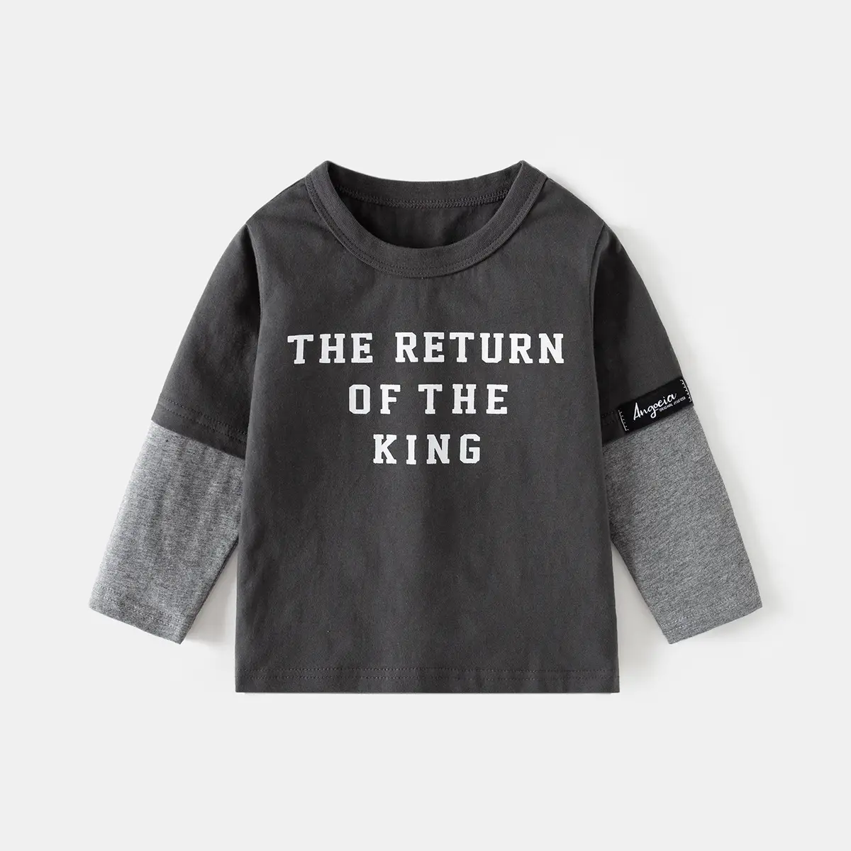 Carbon gray and white letters