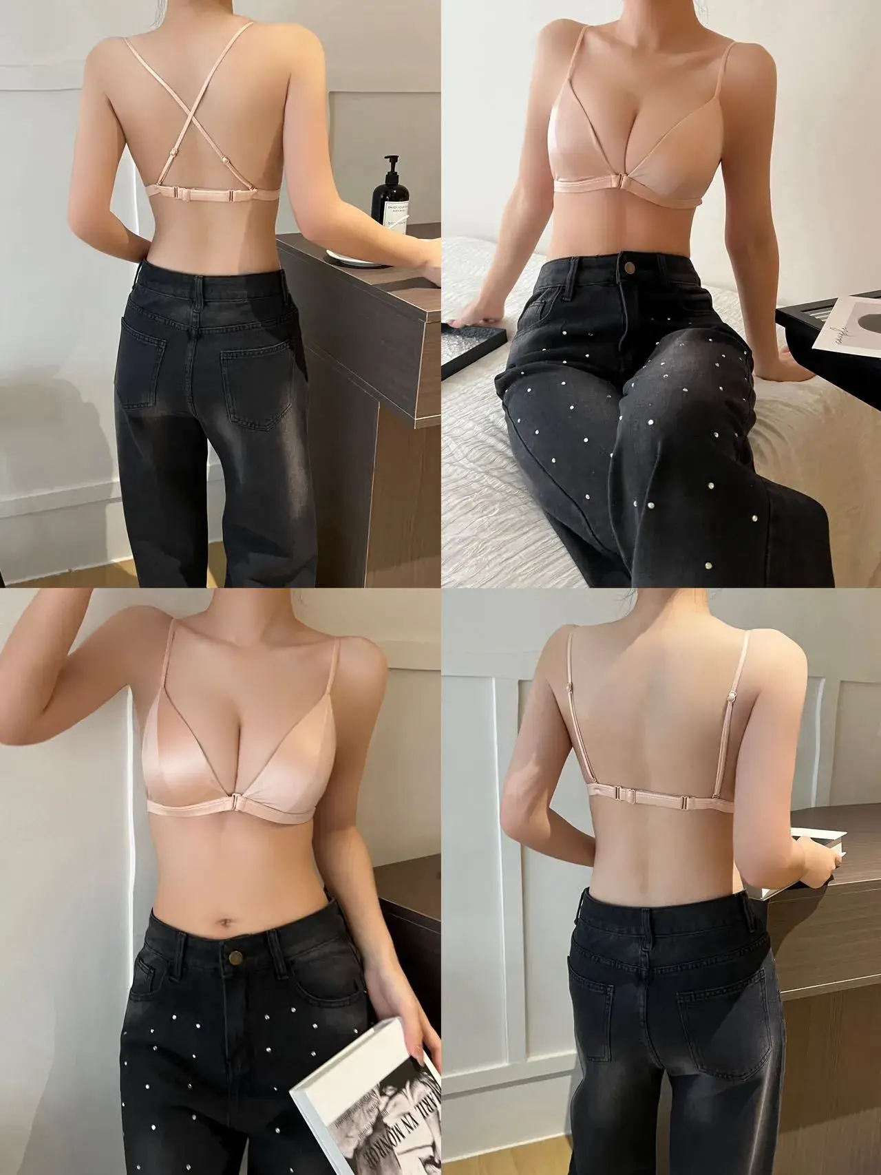 Ultra-Thin Seamless Bra with Steel Ring Back & Shoulder Strap - Image 3