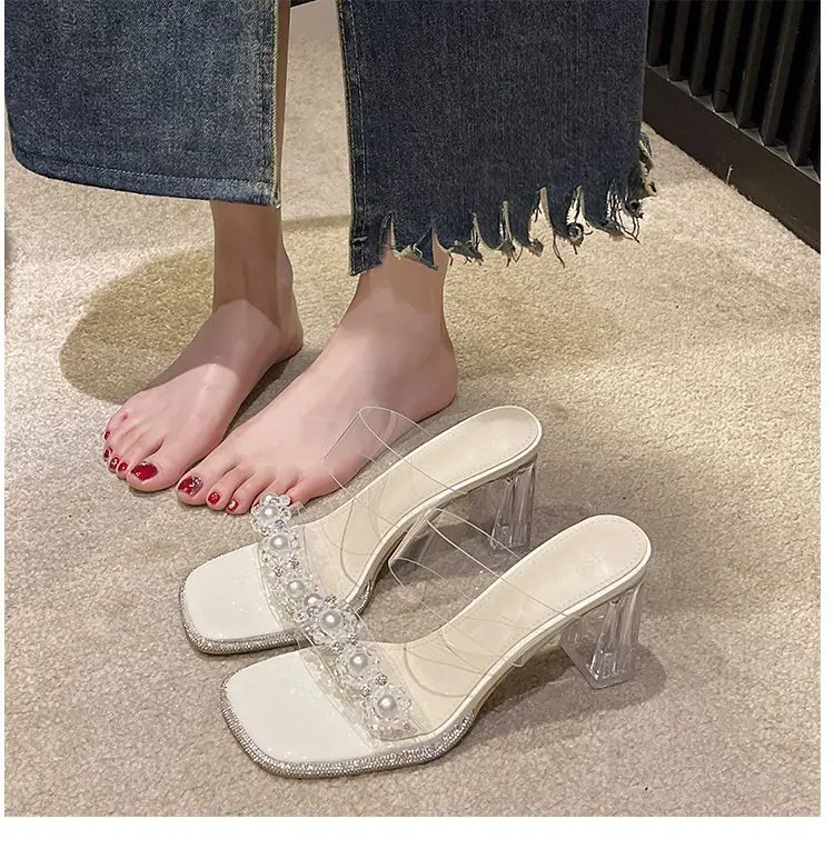 Transparent Crystal Heel Sandals Women High Fashion 2025 — feature 5