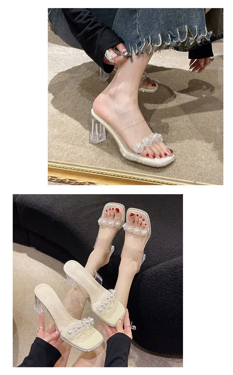 Transparent Crystal Heel Sandals Women High Heels 2025 — feature 10