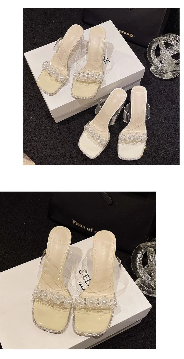 Transparent Crystal Heel Sandals Women High Heels 2025 — feature 12