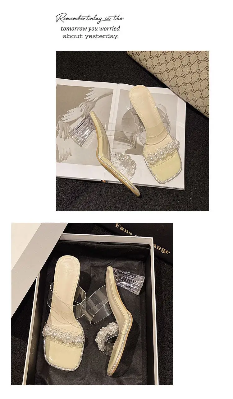 Transparent Crystal Heel Sandals Women High Heels 2025 — feature 13