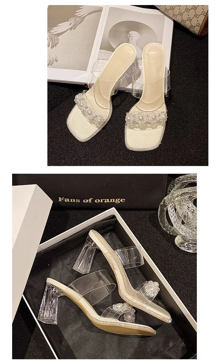 Transparent Crystal Heel Sandals Women High Heels 2025 — feature 14