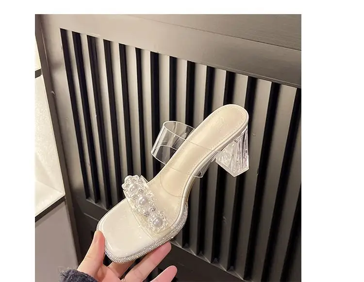 Transparent Crystal Heel Sandals Women High Heels 2025 — feature 15