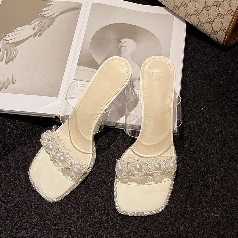 Transparent Crystal Heel Sandals Women High Heels 2025 - Image 2