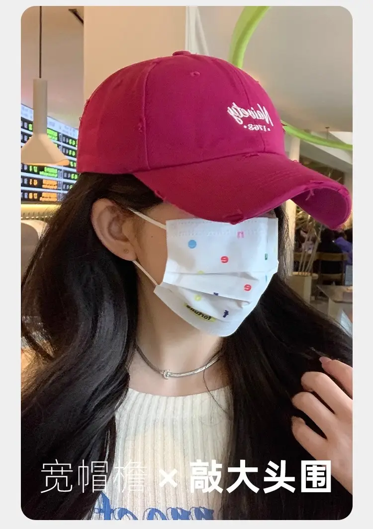Women's Retro Baseball Cap Wide Brim Sunscreen Duck Tongue — feature 13