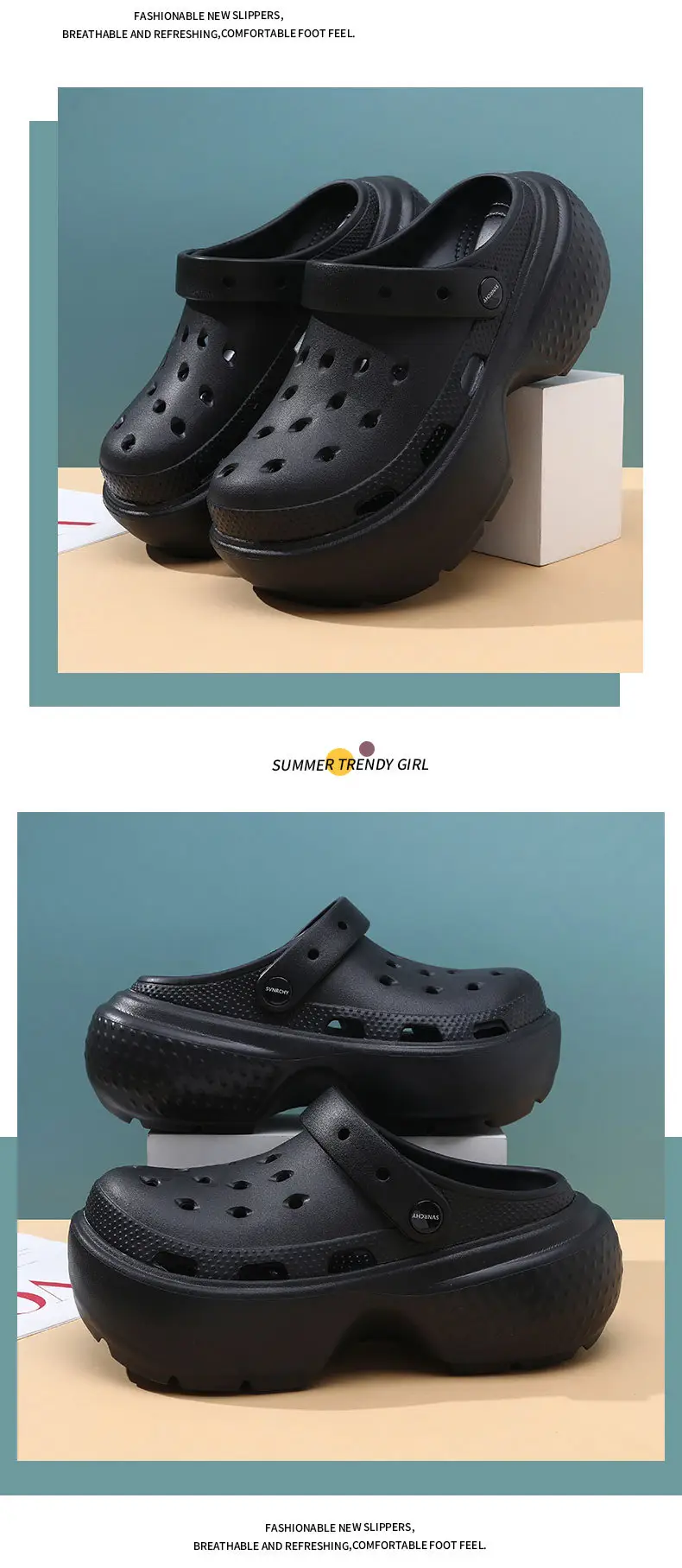 Women's Black Foam Clogs Summer Sandal 2024 β feature 13