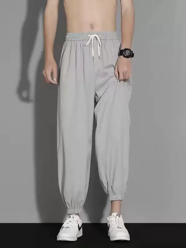 Men's Chaolun Summer Ice Silk Toe Pants Grey