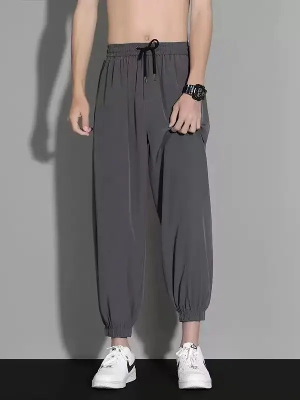 Men's Chaolun Summer Ice Silk Toe Pants Grey