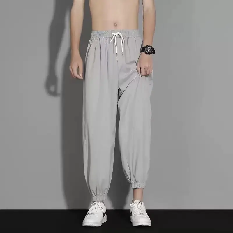 Men's Chaolun Summer Ice Silk Toe Pants Grey