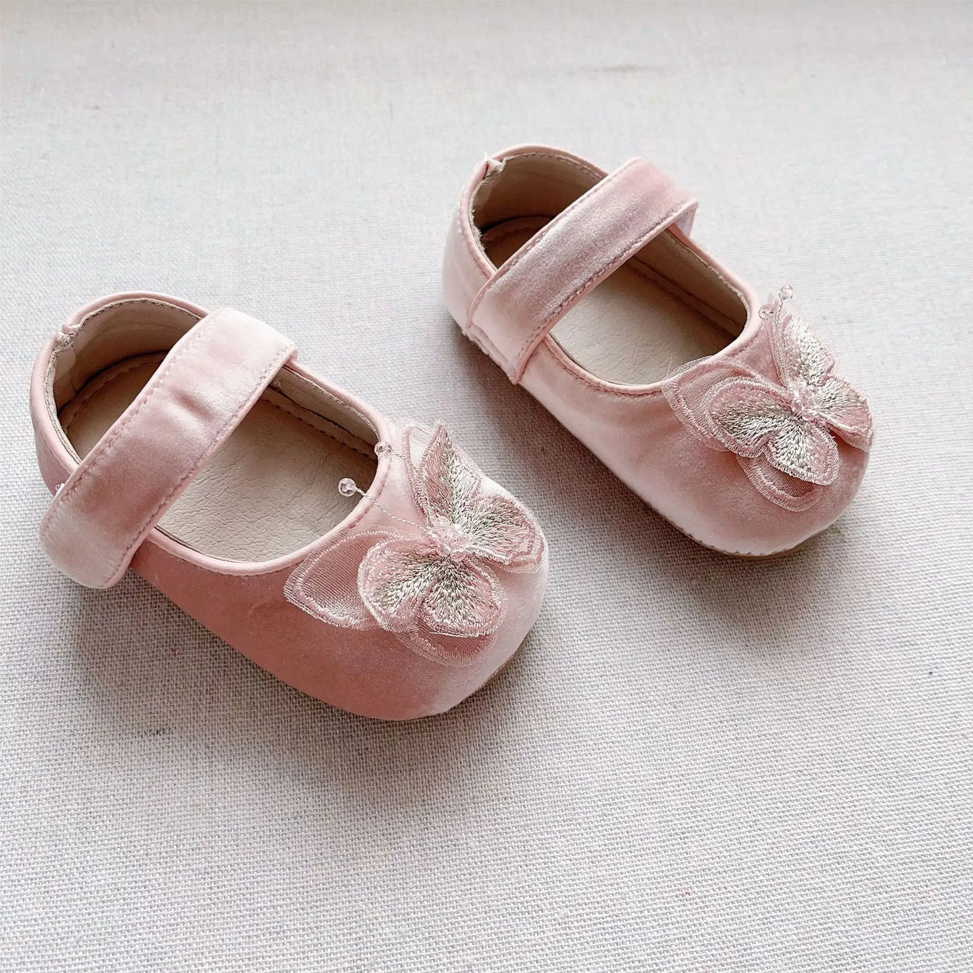 Korean Style Butterfly Princess Baby Shoes Soft Sole Anti-Slip