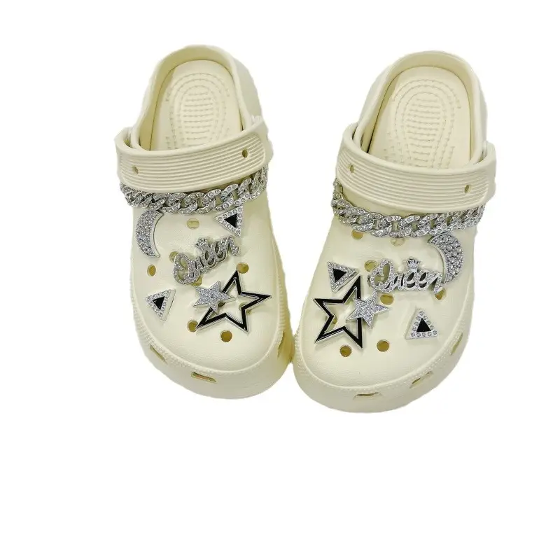 White Korean Style Sneakers for Women with Star & Moon Design