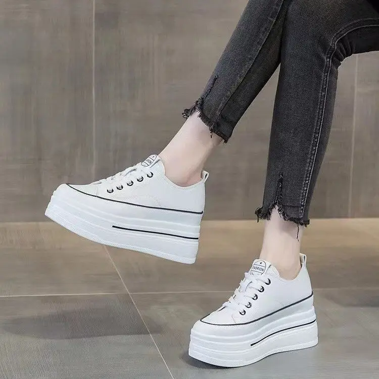 Women's Black Platform Sneakers 2024 Summer - Image 5