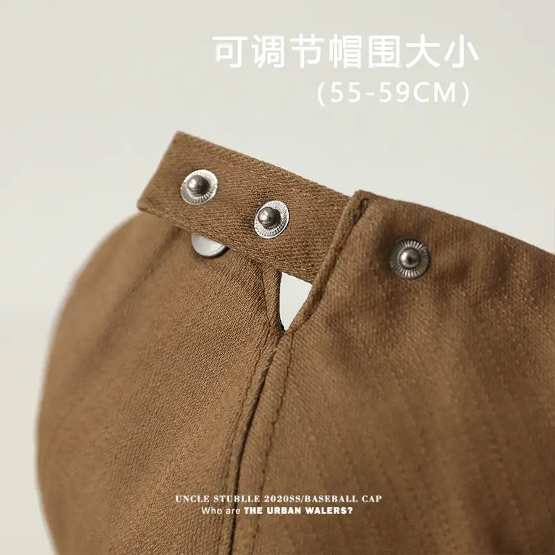 Japanese Style Retro Cap for Boys Girls Brown White Black - Image 4