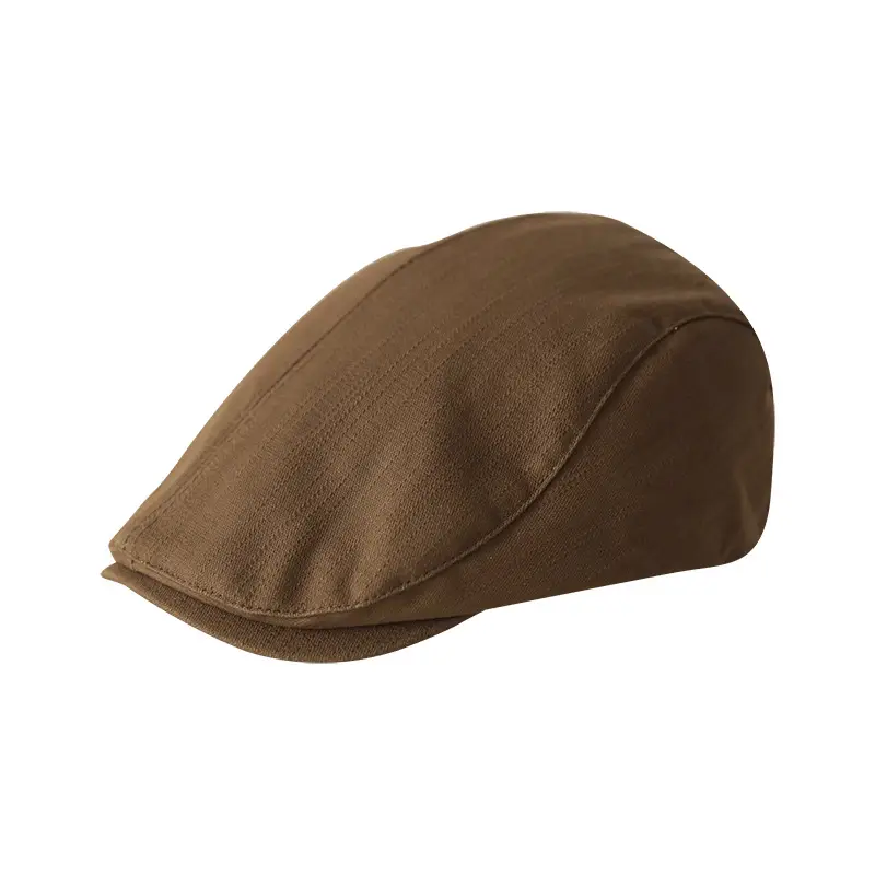 Japanese Style Retro Cap for Boys Girls Brown White Black - Image 5